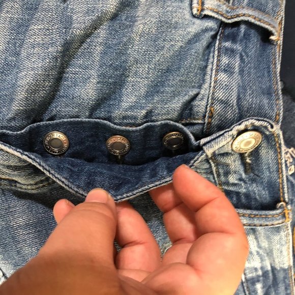 AMERICAN EAGLE Button Up Denim Jean Shorts Size 6 - Picture 12 of 12